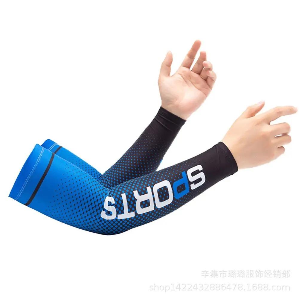 

2025 Summer New Sunscreen Ice Silk Sleeve UV Sun Protection Cooling Anti-Slip Arm Sleeves Men Women Outdoor Sport Cycling Sleeve One Size