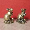 Chinese Zodiac Mouse Figurines Mouse Love Corn Mouse Love Corn Ornaments Rat Miniatures  Office