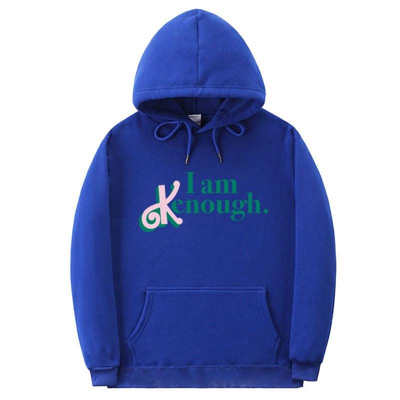 Barbie Movie Inspired I Am Kenough Printed Hoodie Men Loose Fit Casual Sport Sweatshirt Fall