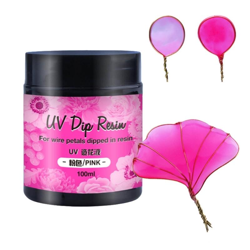 UV DIP Resin Glue Transparent UV Glue Ultraviolets Curing Flower Making Liquid DIY Hairpin Earring Resin Jewelry Making
