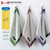 3-Piece Pure Cotton Golden Number Antibacterial Hand Towels - Soft, Thick, Absorbent with Hanging Rope for Face Wash.