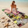 Fairy Tale Cute Cartoon Masha and the Bear Beach Towel, Outdoor Camping Beach Towel for Vacation Swimming, Outdoor Pool, Absorbent Bath Towel, H8