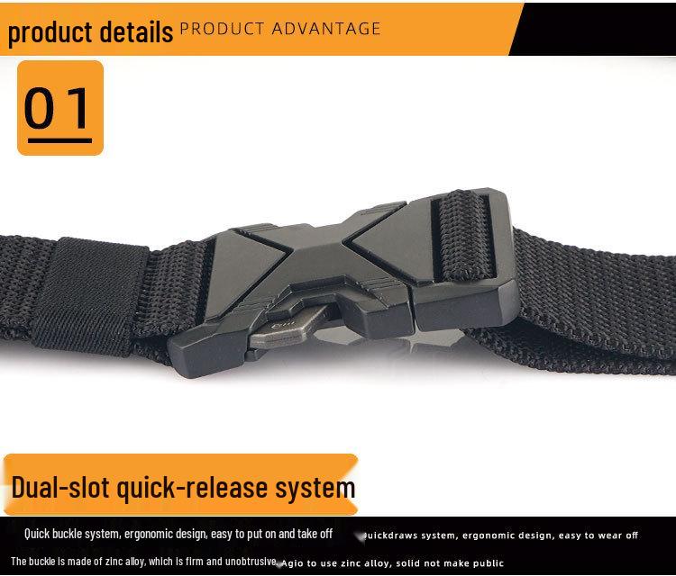 2023 Unisex Tactical Nylon Quick-Dry Belt with Zinc Alloy Buckle