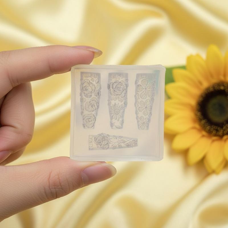 3D прозрачная силиконовая форма для ногтей DIY украшения для нейл-арта Шаблоны для маникюра Цветок Фаленопсиса Для ногтей Ювелирные изделия Поделки