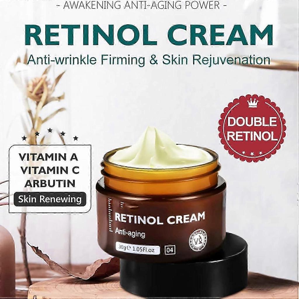 Lot de 2 Crème et Sérum Anti-Âge Rétinol Glamour Vibrant, Crème Rétinol, Hydratant Rétinol, Sérum Anti-Rides
