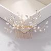 Exquisite Bridal Headdress Elegant Faux Pearl Hairclip Daily Use Rhinestone Hairpin  Girl Gift