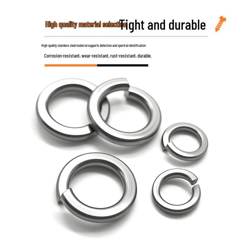 304 Stainless Steel Split Spring Washer Spacer Ring (M3, M5, M6, M8)