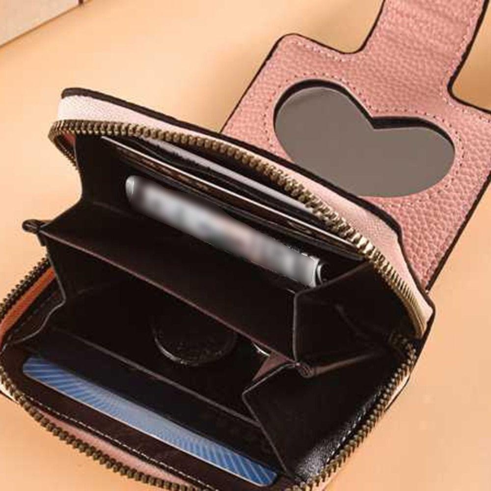 PU Leather Women's Wallet Solid Color Zipper Coin Purse Gift Mini Coin Pocket  Unisex