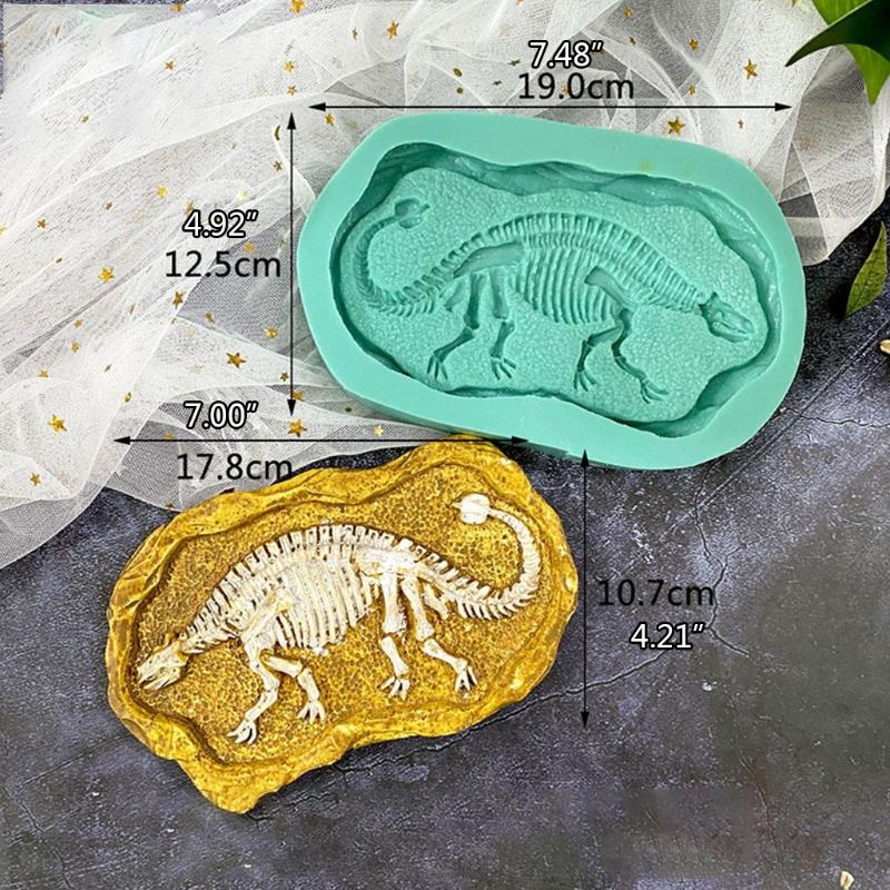 Stereoscopic Dinosaur Fossils Silica Gel Mold Make Scented Figure Candles Wax Table Ornament Soap Pendant Bachelor Party