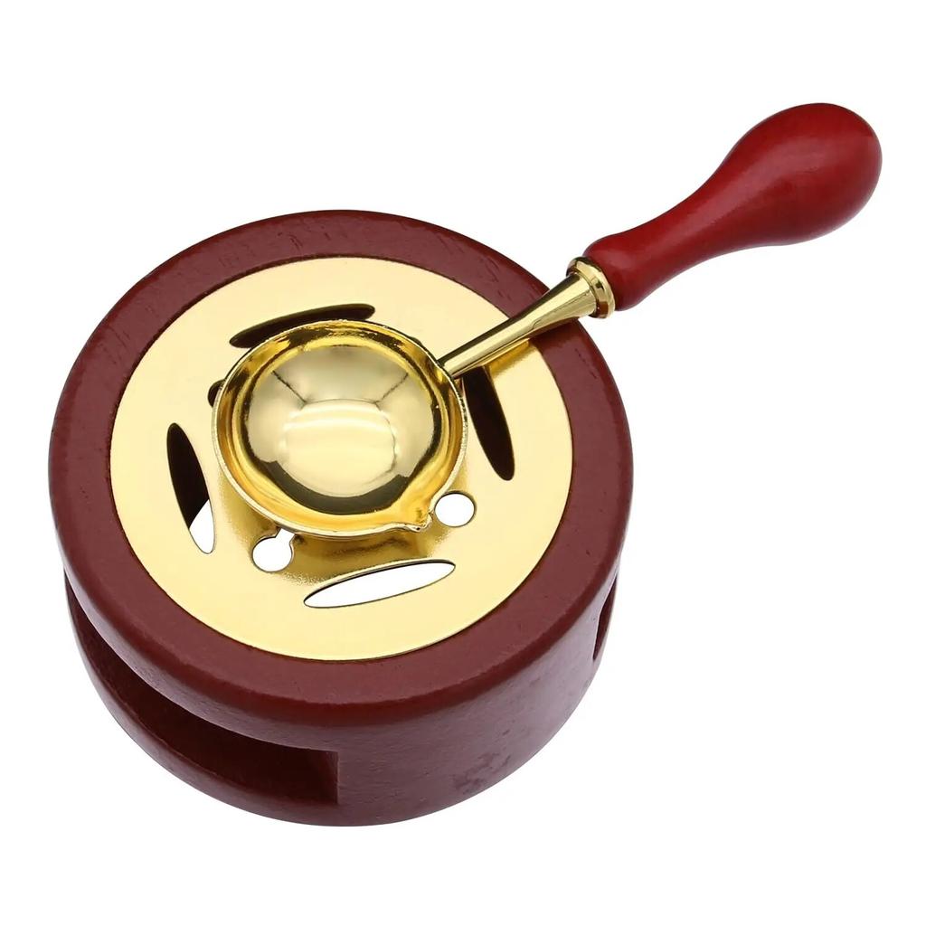 1set Wax Seal Warmer,Wax Seal Kit with Wax Seal Spoon for Melting Wax Seal Beads Or Sealing Wax Sticks