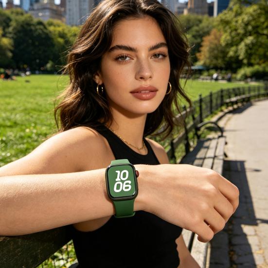 Silicone Watch Band Waterproof Sweat-Proof Replacement Band Soft Solid Color Watch Strap for Apple Watch Series Ultra 2