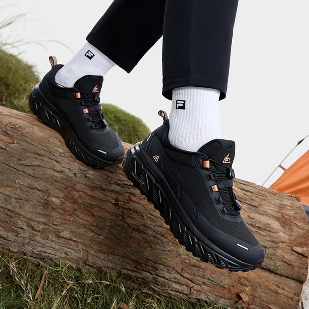 Fila Explorer Sports Function Versatile Shock Absorbing Wear Resistant Low Top Running Shoes Women Sneaker Black A12W511222FAP