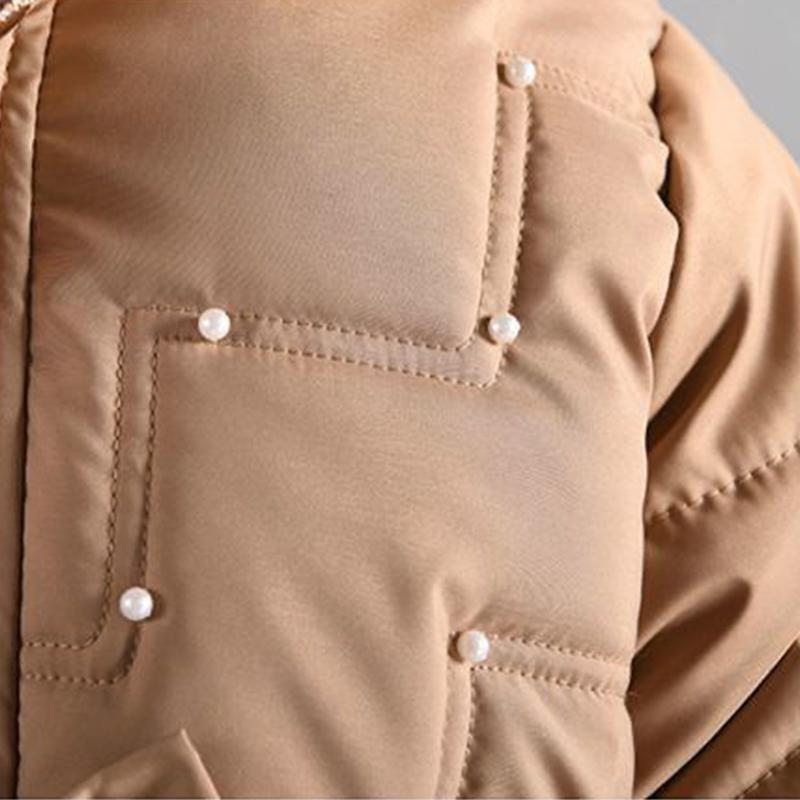 Girl Winter Cotton-Padded Jacket Children's Fashion Coat Kids Outerwear Baby's Warm Down Jacket Children Clothing 4-12 Years