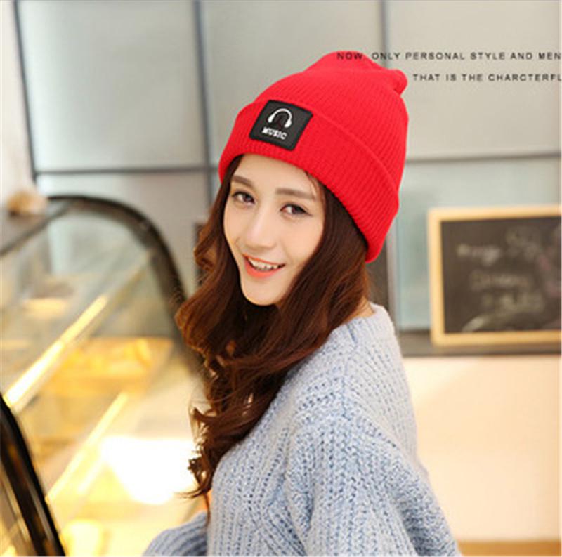 

Шапка Корейская Вязаная Этикетка Шерсть Для Мужчин И Женщин Модная Теплая Холодная Шапка-Чехол красный