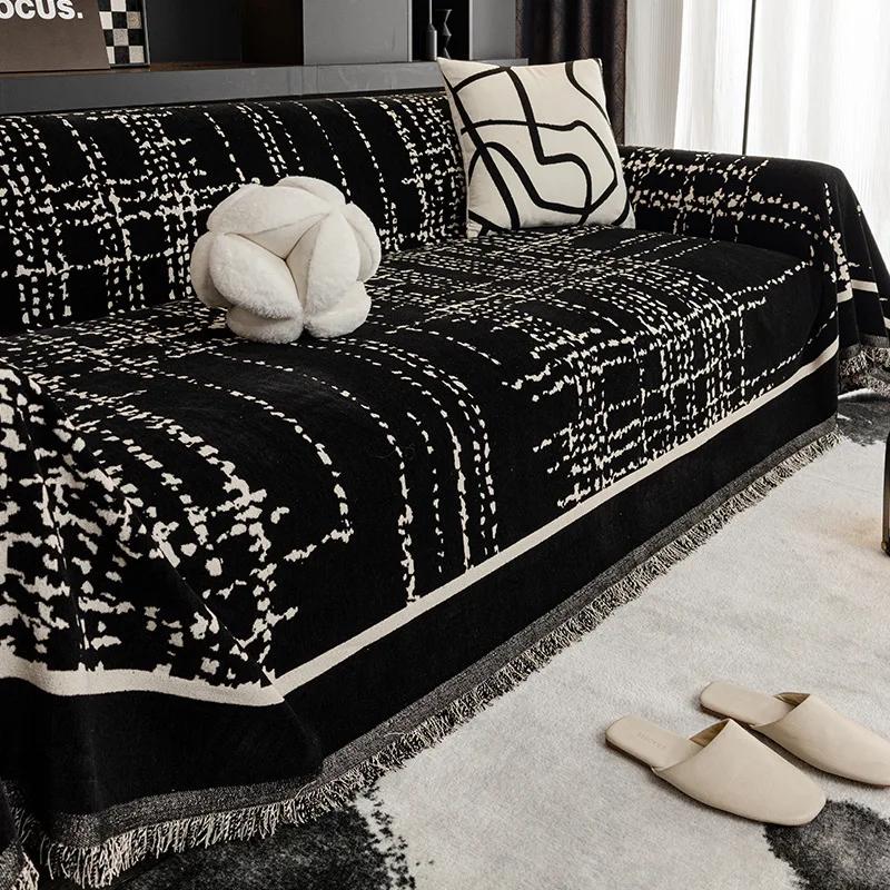 Chenille Annual Ring Sofa Cover Cloth One Towel Multi-use Simple Ins Sofa Towel One-piece All-inclusive Sofa Cover