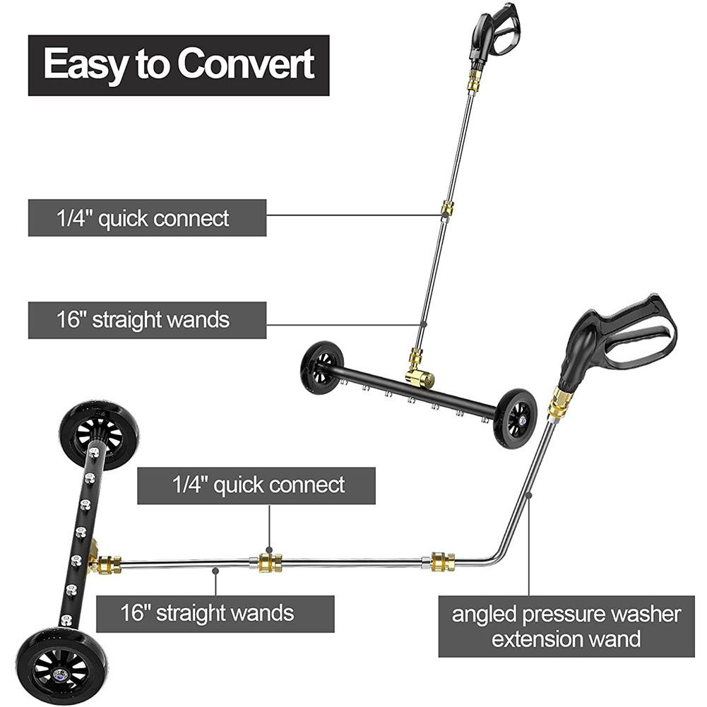 4000 PSI Car Chassis High Pressure Washer 22 Inch Dual Function Undercarriage Surface Cleaner Floor Wash Water Broom