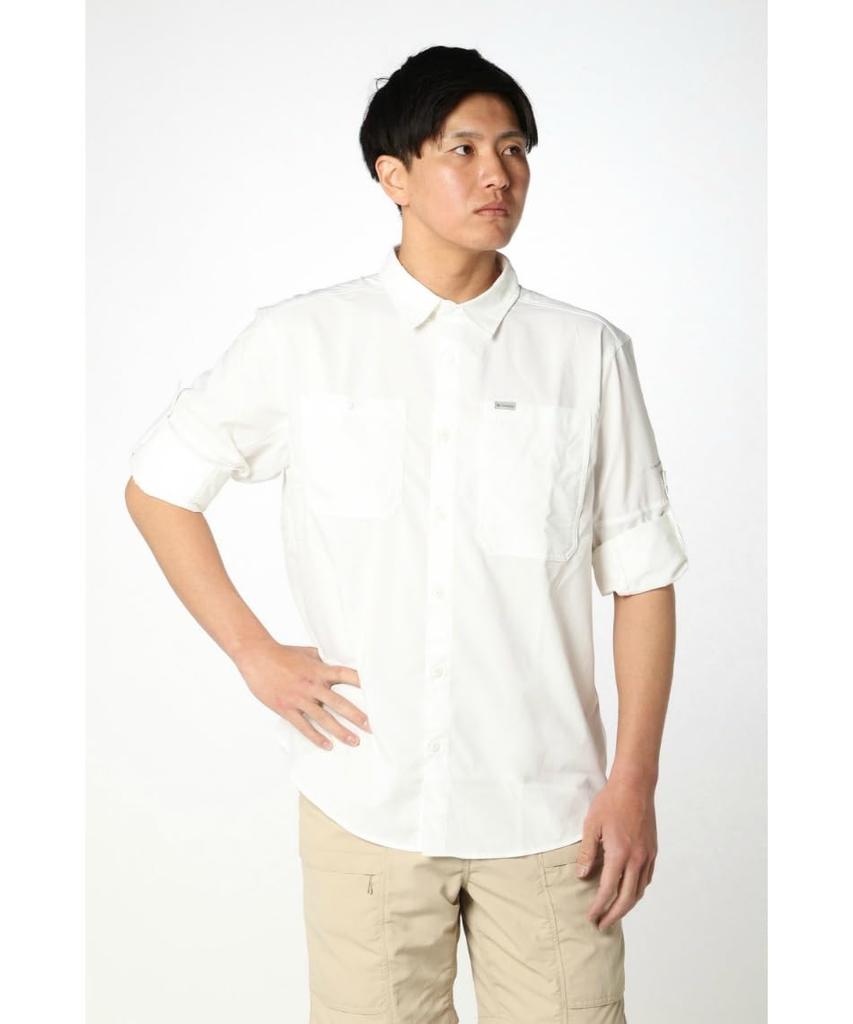 Silver Ridge Utility II Long Sleeve Shirt AE3465 White Size M [Columbia]