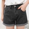 2021 Summer High-Waist White Denim A-Line Shorts for Women – Loose, Slimming Fit