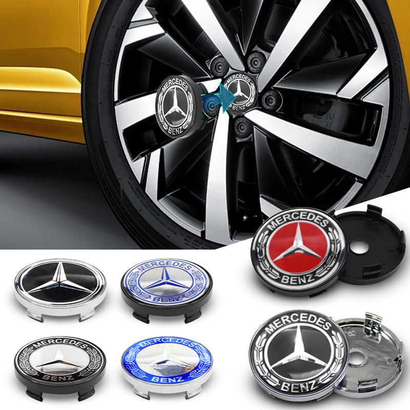 New 4Pcs 56mm 60mm Car Wheel Center Cap Rim Hub Cover For Mercedes Benz W211 W203 W204 W210 W124 W202 W212 Hubcap Stickers Accessory DM1