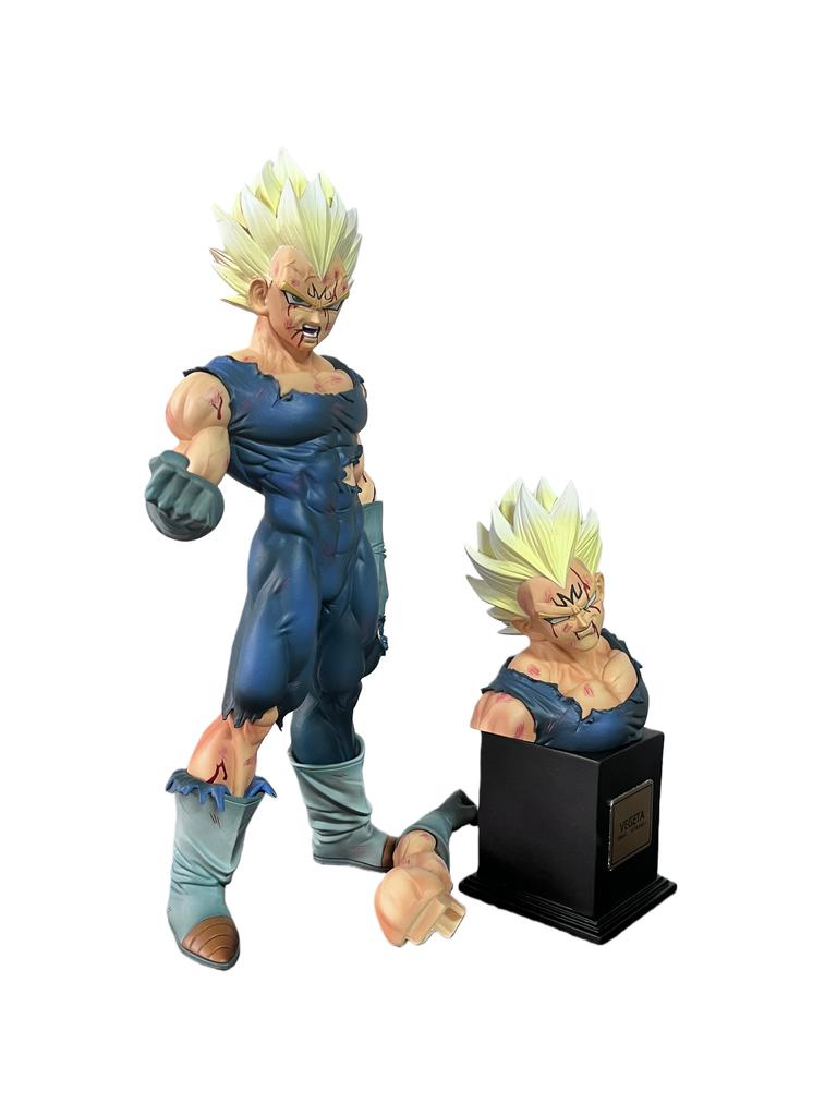 In stock: Vf Statue, Z Vegeta Figure, Replaceable Head Sculpture, Majin Vegeta Articulated Figure, 28cm/11.02 inches
