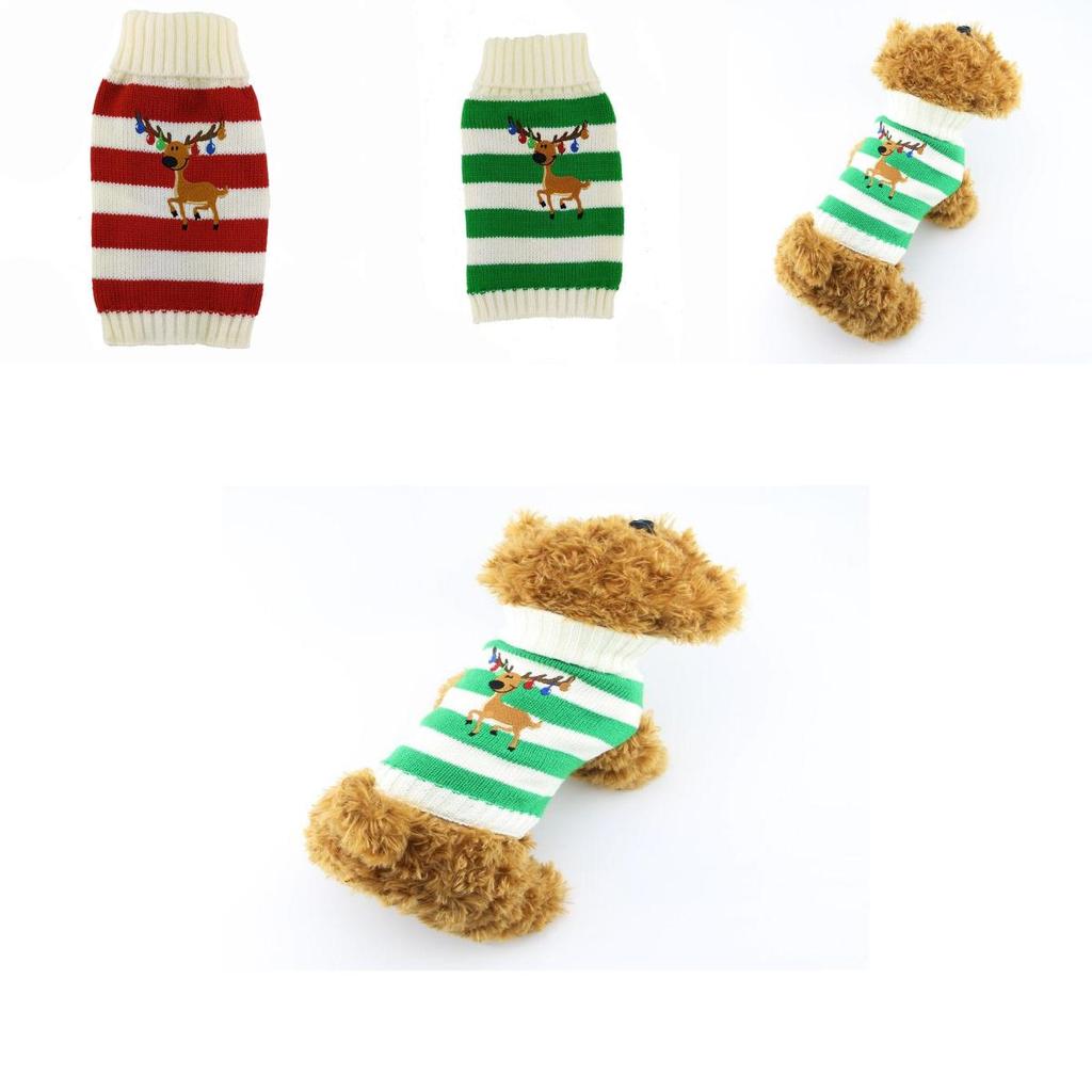 Festlicher Hunde-Pullover mit warmer Wolle für Teacup- und kleine Rassen Saisonale Kleidung