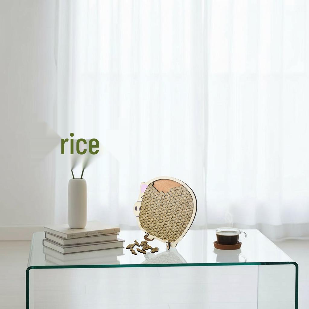 Irregular Money Bag Shape Wooden Puzzle: Creative Educational Birthday Gift for Kids.