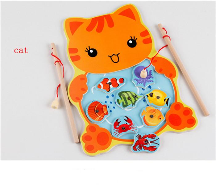 

Магнитная игрушка для рыбалки, детская 3D-игра, детская деревянная головоломка для отдыха на свежем воздухе