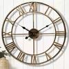 Minimalist Metal Iron Clock 40cm Wall Hanging Clock Stylish Roman Numerals Clock  Bedroom