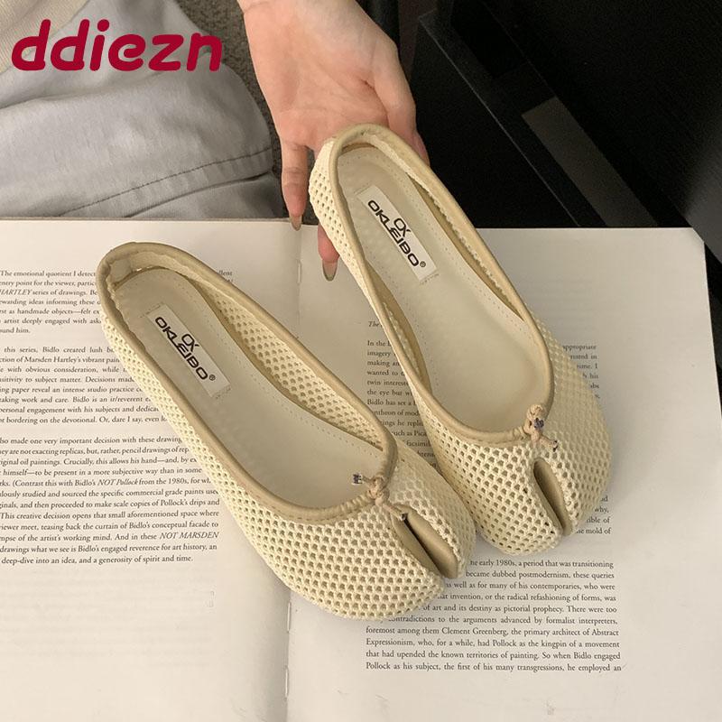 Fashion Fashion Mesh Ladies Flats Slip On Shoes Summer Spring Female Breathable Footwear Shallow Luxury Women Ballet Flats Shoes
