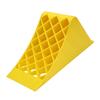 Heavy Duty Wheel Chocks Yellow High Visibility Premium Plastic Wheel Stopper for Car Travel