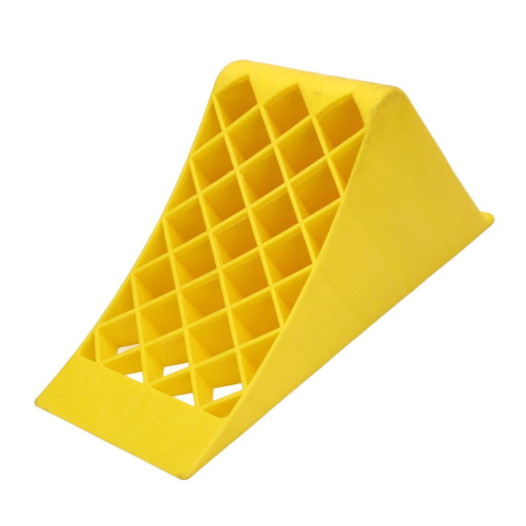 Heavy Duty Wheel Chocks Yellow High Visibility Premium Plastic Wheel Stopper for Car Travel