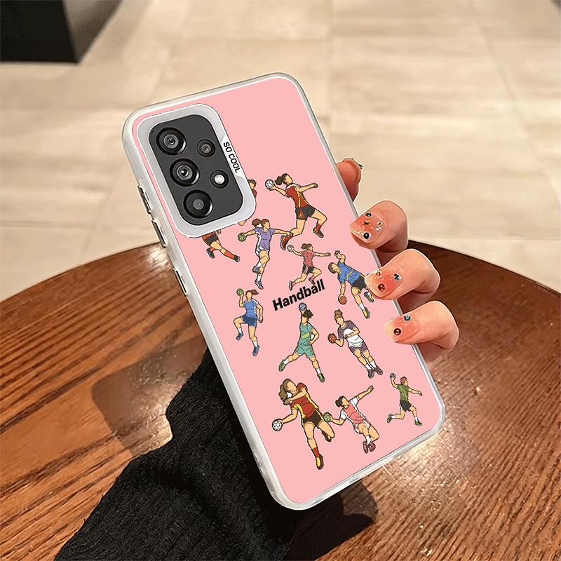 Handball Sport Shockproof Phone Case for Samsung A17 A16 A15 A14 A37 A57 A36 A56 A26 A35 A55 A25 A34 A54 A24 A13 A23 A33 A53 A07