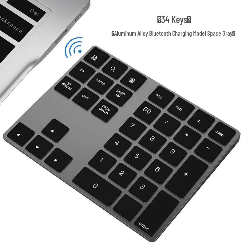 Bluetooth Mini Wireless Keyboard - Silent, Portable, Aluminum Alloy, Compatible with Laptops, iOS, Mac, and External Devices