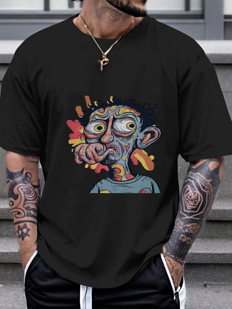 1pc grotesque cartoon graffiti T-shirt