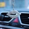 Rhinestone Bow Polymer Clay Rearview Mirror Ornament for Women
