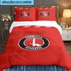 3PCS Football Charlton-Athletic Crest Bedding set,Ideal For1pc Duvet Cover And 2pcs Pillowcases Perfect for Christmas,Ideal for Bedroom, Dormitory