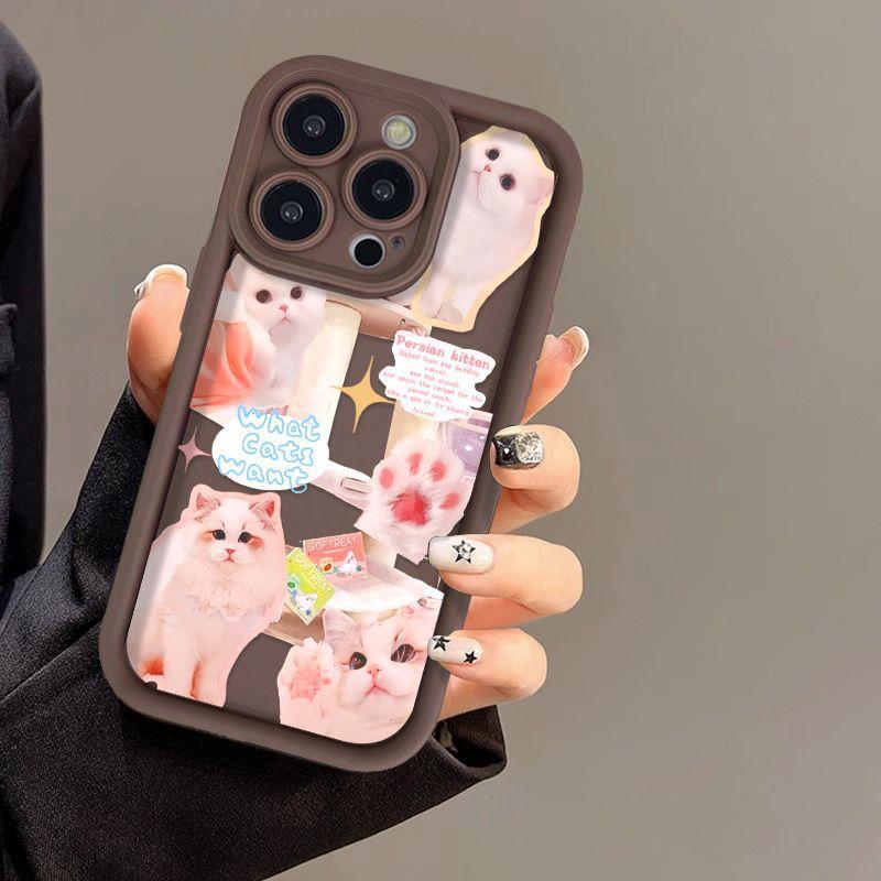 Sweet Cat Is Suitable for iPhone17 New Mobile Phone Case 15promax Couple Model 12/11 High Value 14