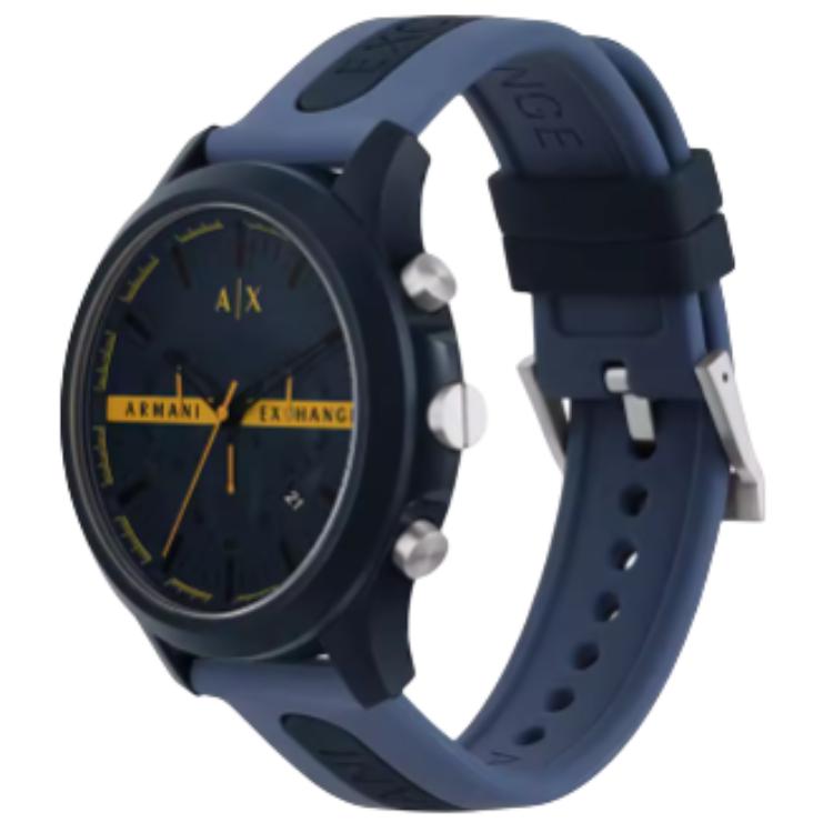 ARMANI EXCHANGEAE Wrist Watch Quartz Movement Leather Strap 46mm Black Dial Men's Watches AX2442
