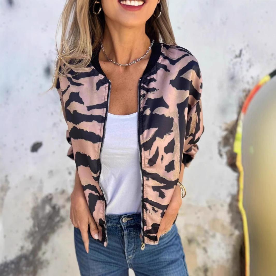 

2025 Autumn New Collection, Ladies, Drawstring Design, Thin, Zipper Small Coat, Exquisite Pattern, Lightweight Design XXXXL рожевий