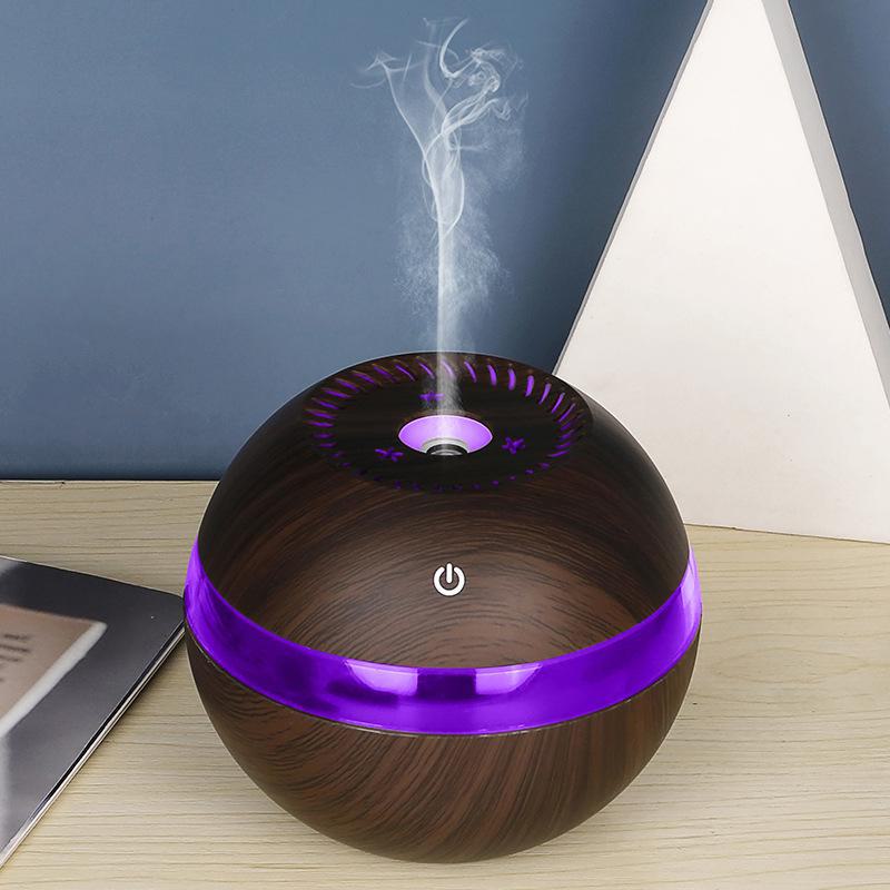 Creative USB Fog & Wood Grain Aromatherapy Humidifier with Custom Logo Option