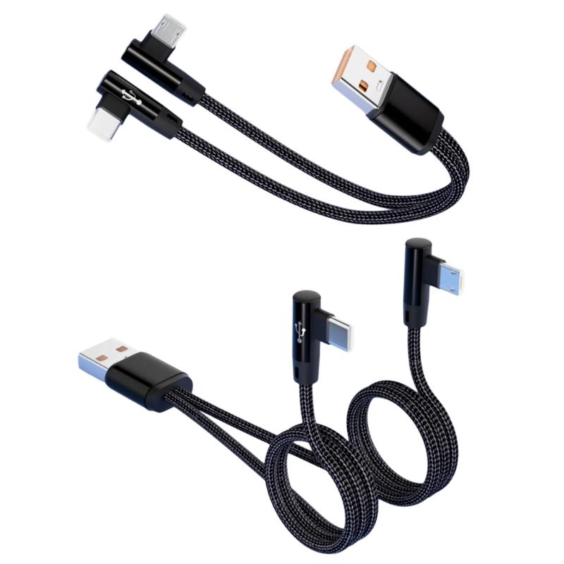 90degree Angled Type C And USB Charging Cable 5A Fast Charging Cord For Quick Power Delivery And Data Sync