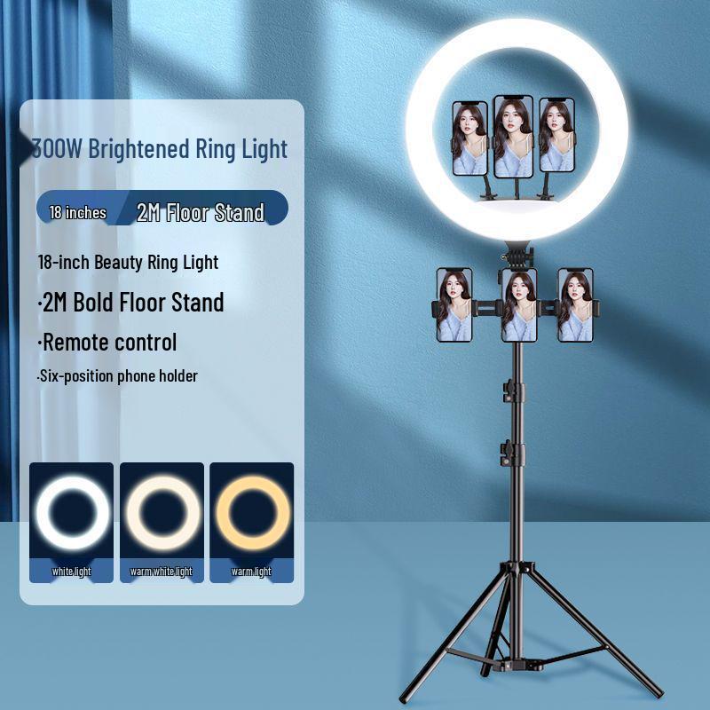 2025 Ring Light Stand for Live Streaming & Beauty Selfies - 22-inch Mobile Phone Holder for Influencers