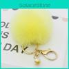Chaveiro de Charme Luxuoso Bola de Pelo de Coelho Pompom Para Celular e Chaveiro de Carro
