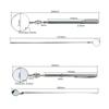 Universal Car Inspection View Mirror Folding Telescopic Reflector Mirror for Auto Maintenance Welding