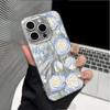 Premium blue rose for iPhone17promax Apple 16 laser phone case 14/13 large hole 15