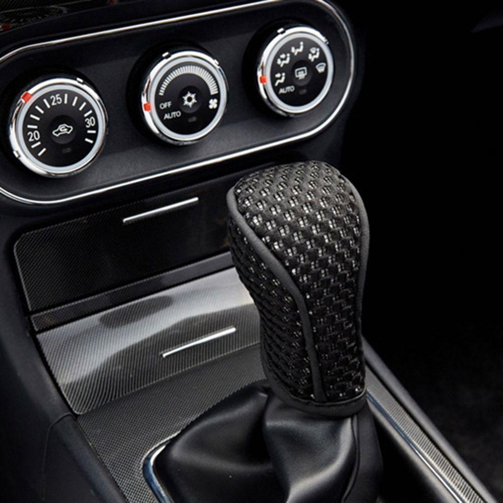 Universal Non Slip Car Shift Knob Cover Breathable Solid Color Grip Handle Protective Cover Auto Interior Accessories