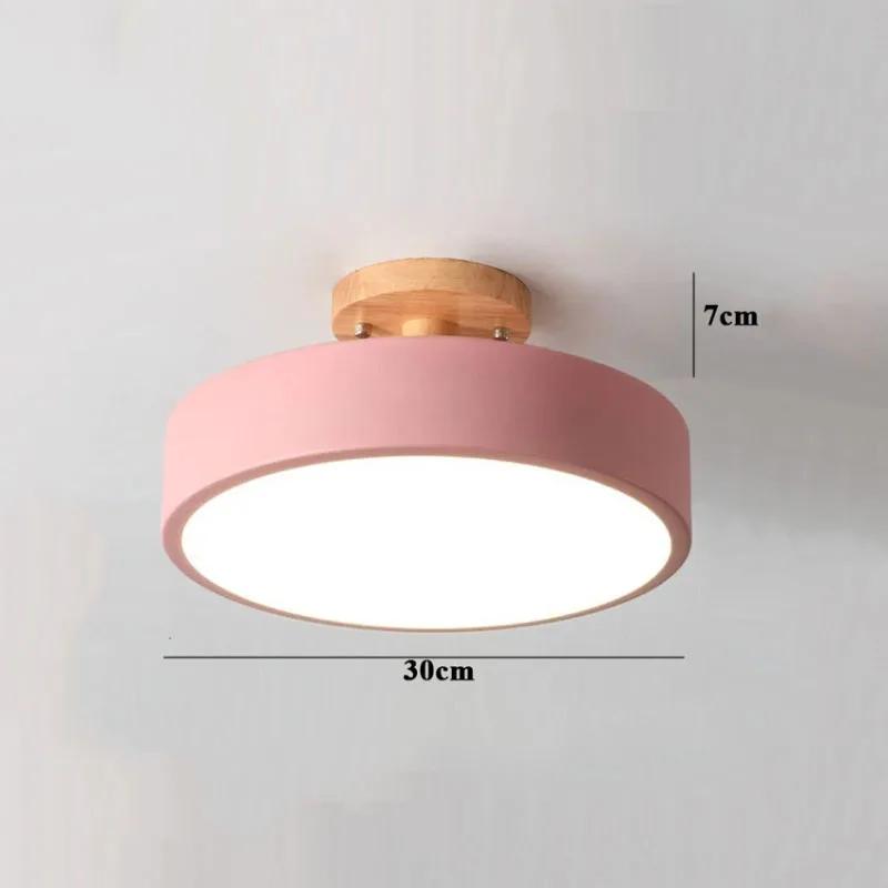 Nordic Wood Round Ceiling Lamp Indoor Industrial Lighting Fixture Dining Table Torch Study Bedroom Decor Beside Wall Light