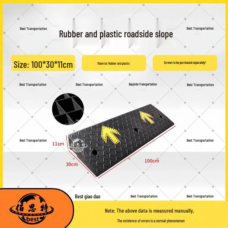 Household Rubber Threshold Ramp for Curbs and Slopes: Car and Road Edge Climbing Pad
