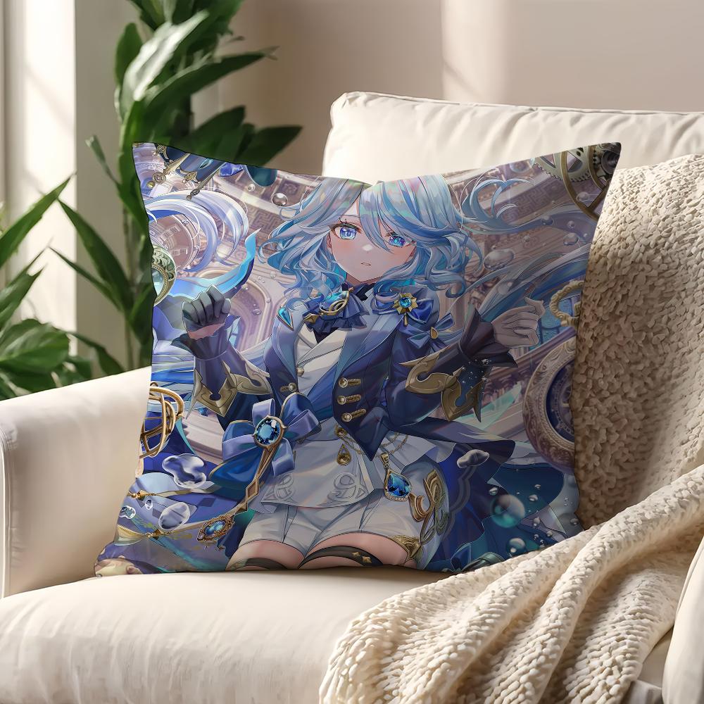Federa Cuscino Furina Genshin Impact Per Cuscino Stampa Decorazione Divano Casa Auto Stanza Caffetteria Ufficio Semplicità Nordica