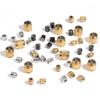 5/10PCS Stainless Steel Big Hole Spacer Beads 18K Gold Texture Loose Tube for DIY Bracelets Necklace Jewelry Making Supplies